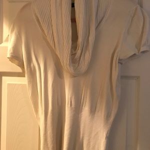 Short sleeve cream sweater from Express